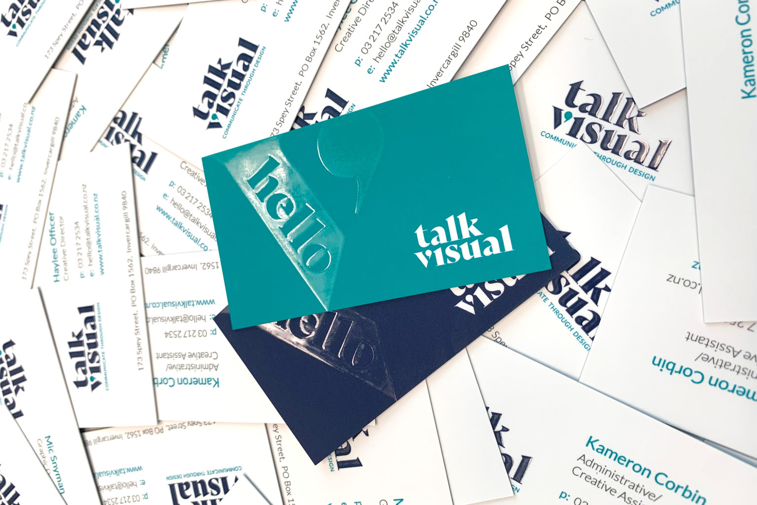 Graphic design and visual communication business cards