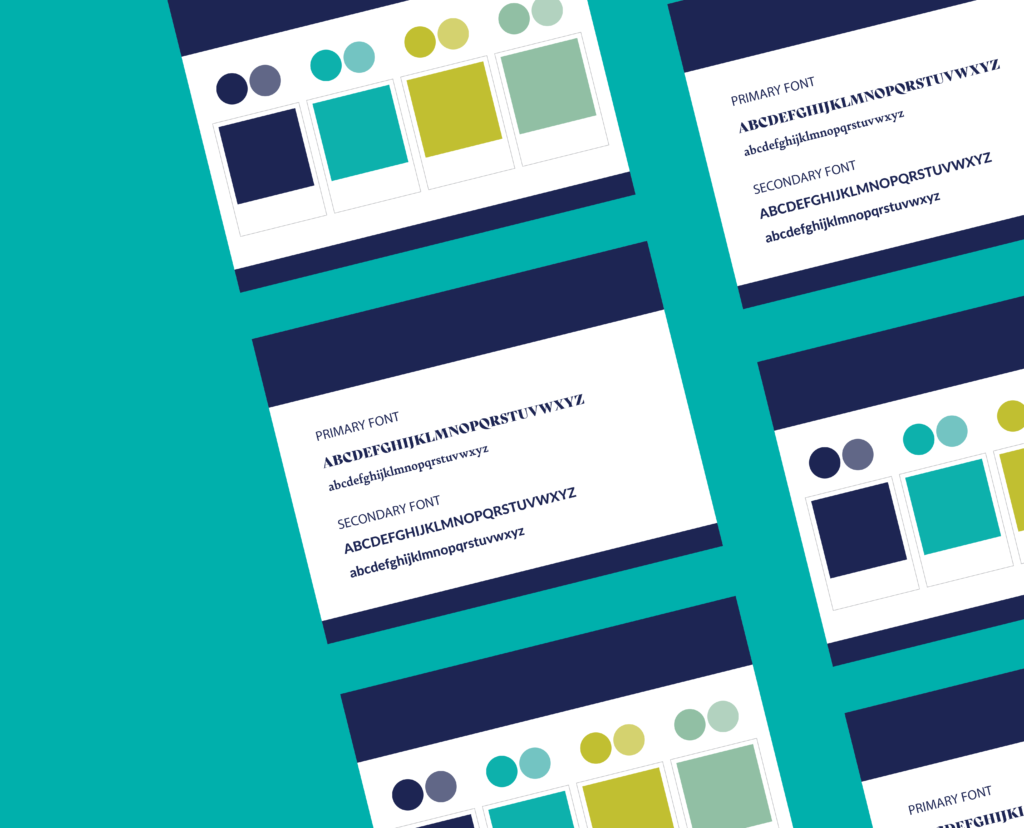 Graphic designers creating brand guidelines for businesses